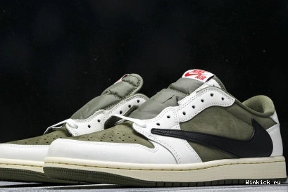 Air 1 Travis  Low Jordan OLIVE x Scott 1111